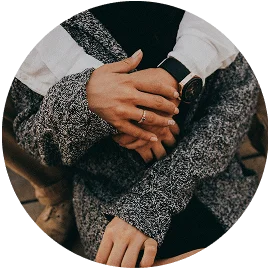 Couple holding hands